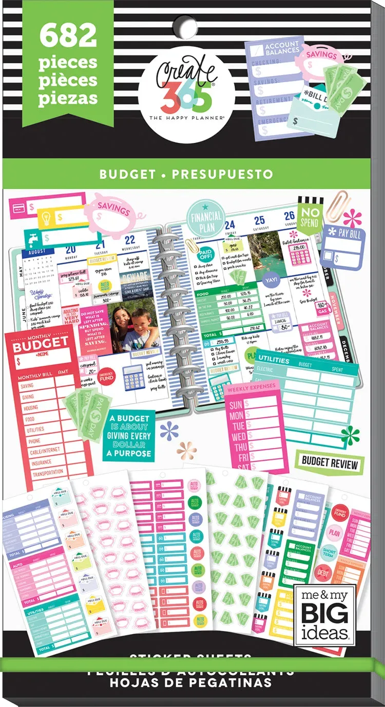 Happy Planner Fill In Budget stickers budget 30 planches 682