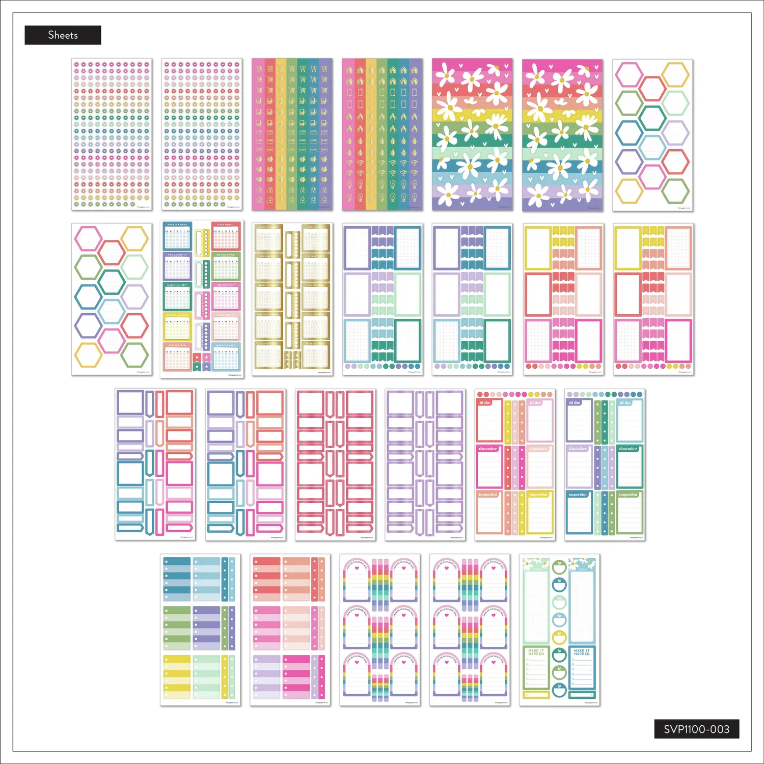 Happy Planner Fun Brights méga stickers 4666 pièces