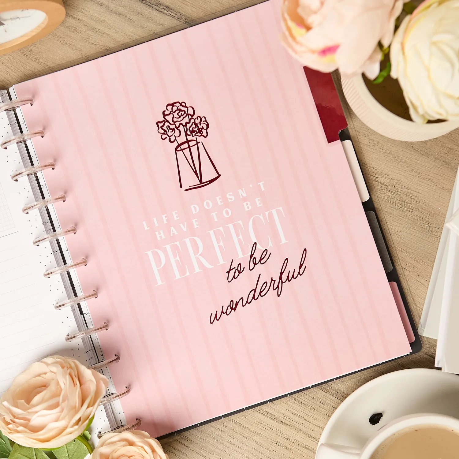 Happy Planner Café Coquette agenda non daté big horizontal 12 mois