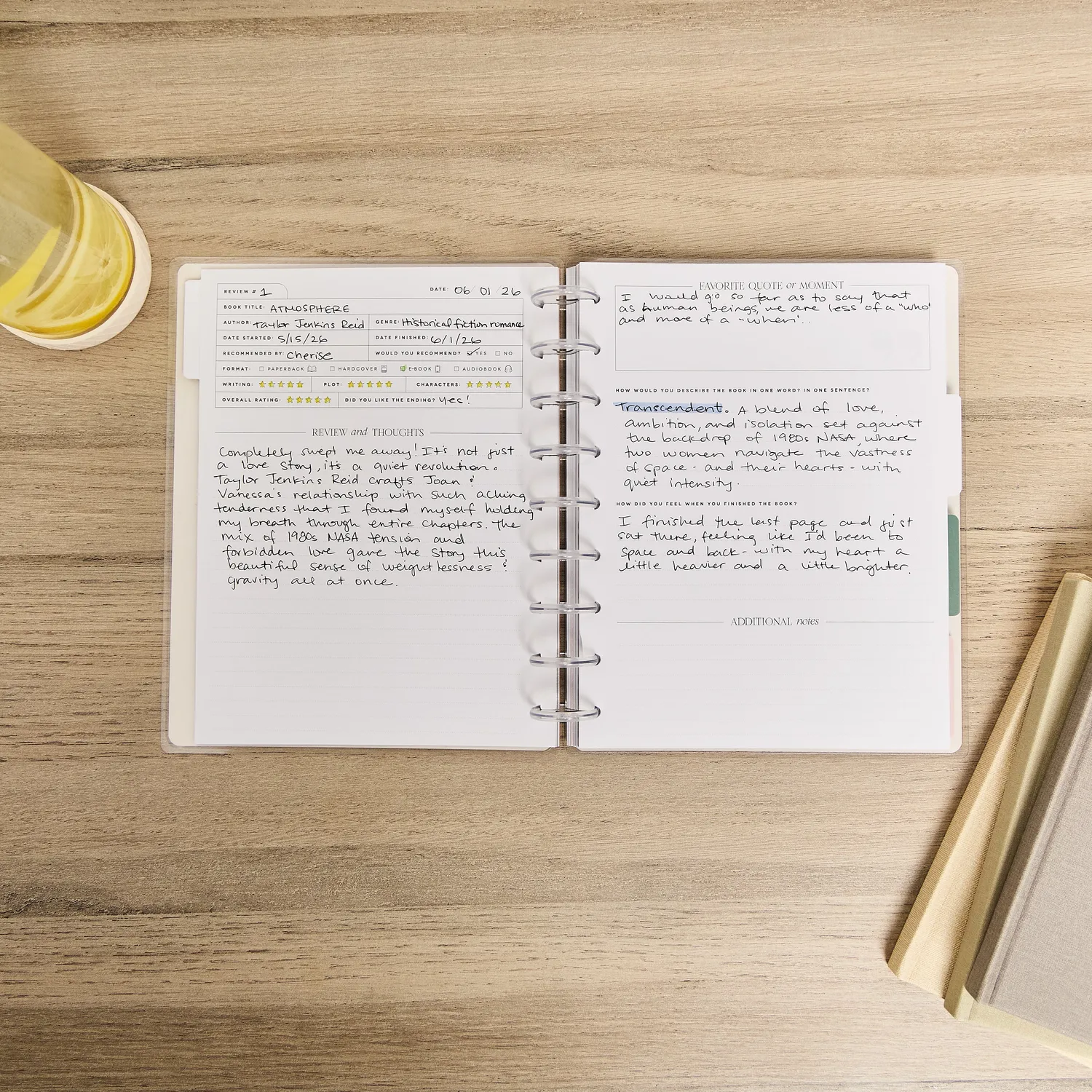 Happy Planner Modern Bookish Classic journal lecture 80 feuilles