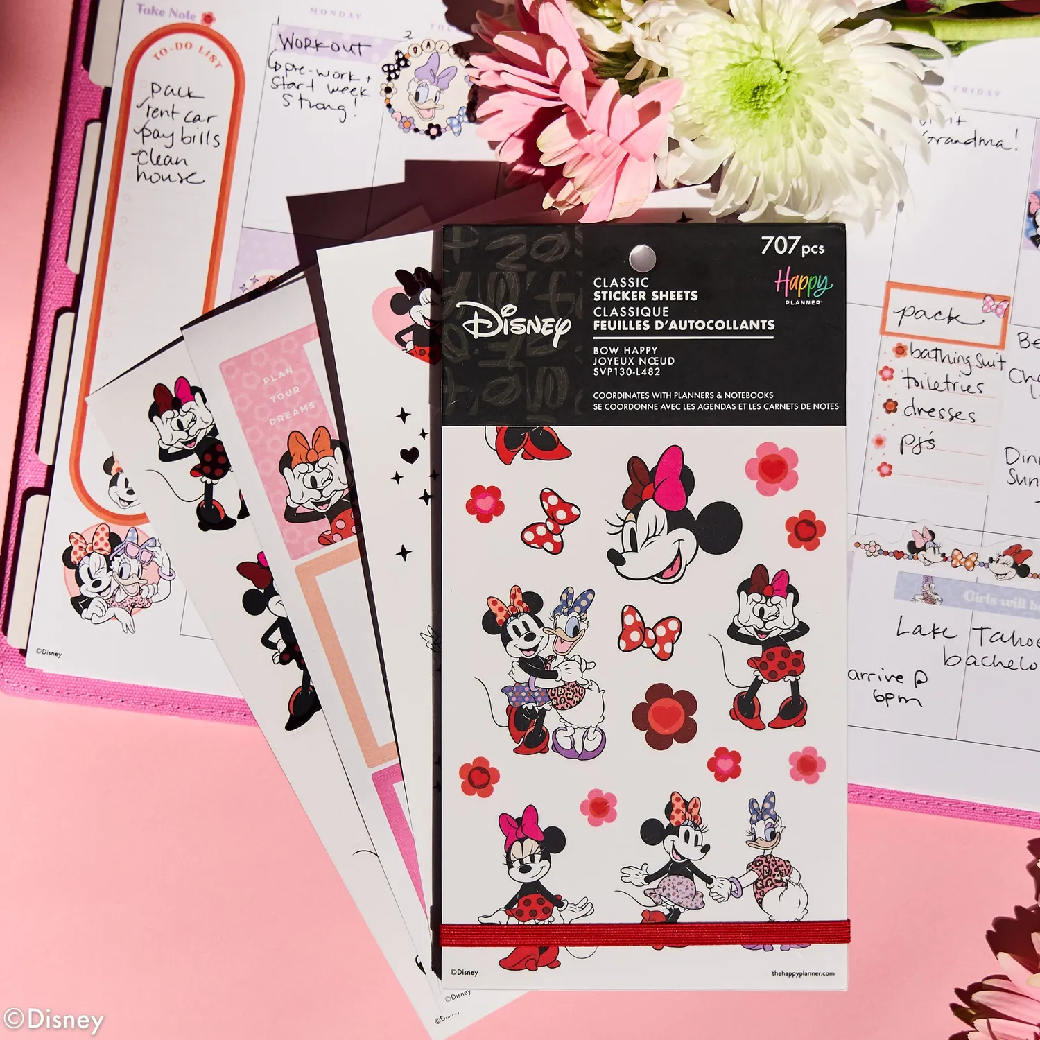 Happy Planner Disney Minnie Mouse stickers 30 feuilles
