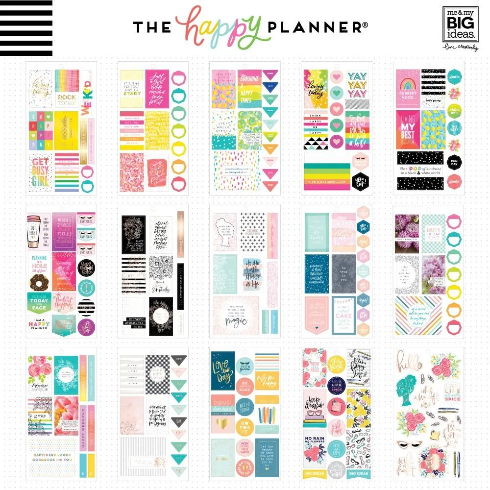 Happy Planner Happy Quotes livre d’autocollants citations 496 stickers