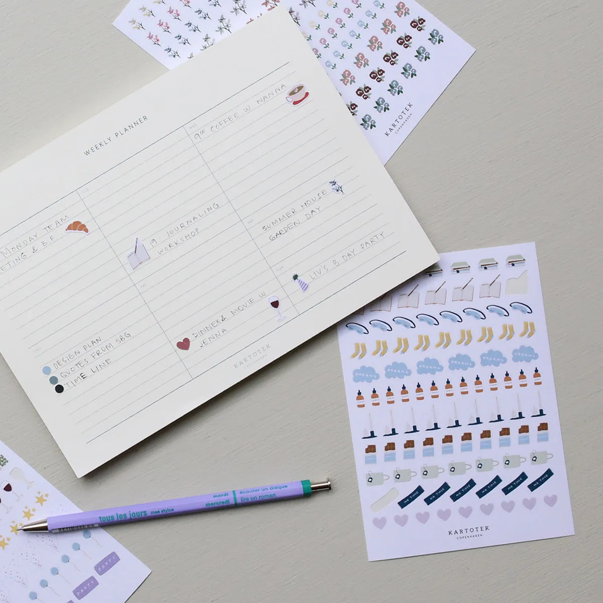 Kartotek Mini Me Time Icons stickers bien-être