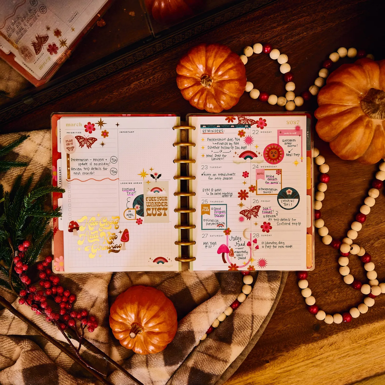 Happy Planner Bright Seasons agenda 2027 Classic Dashboard