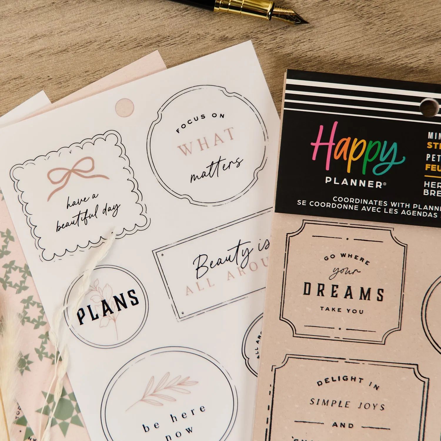 Happy Planner Heritage Charm mini stickers 938 pièces vintage