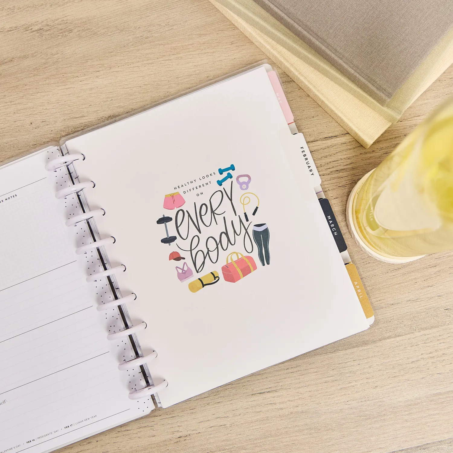 Happy Planner Fitness Icons 2026 agenda fitness Classic 12 mois