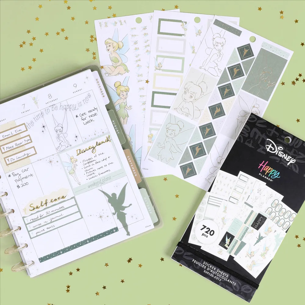 Happy Planner Disney stickers Tinker Bell 720 pièces vert