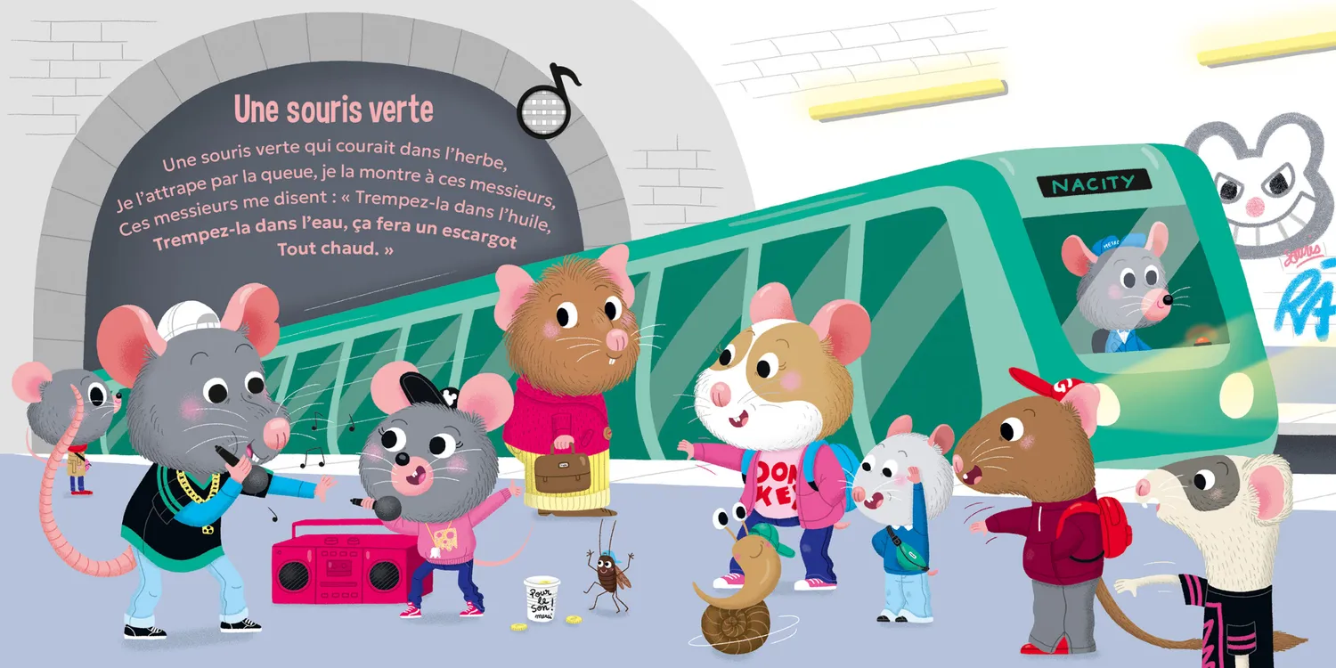 Frigobloc Bêtes de scène Hip-Hop en ville livre sonore bébé