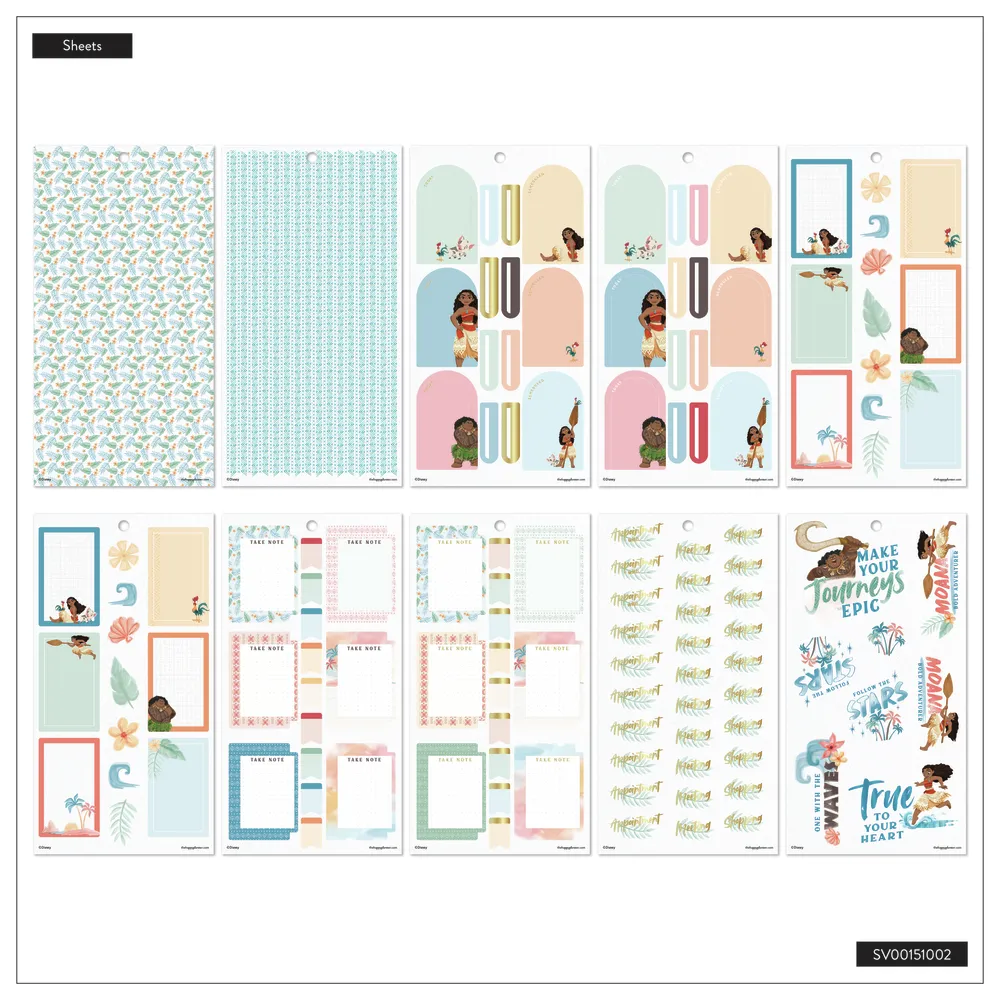 Happy Planner Disney Moana Value Pack stickers 428