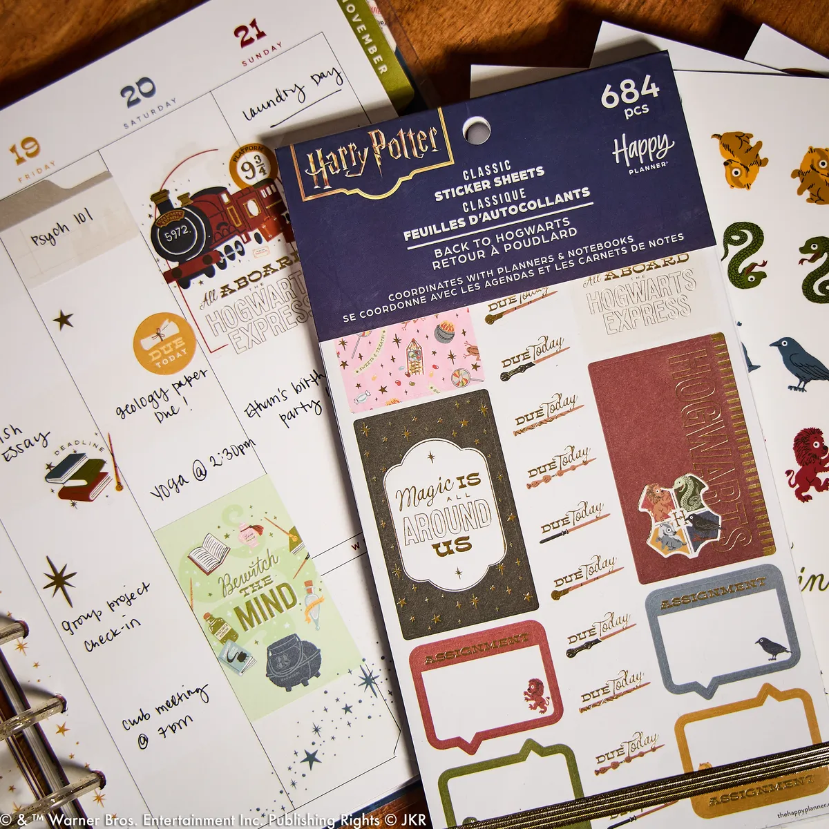 Happy Planner Harry Potter Student stickers Classic 684 foil