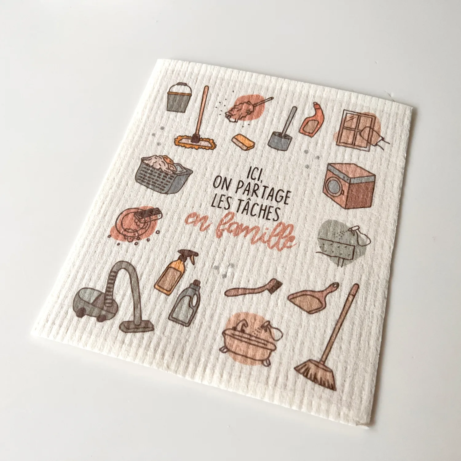 Les Belles Combines essuie-tout réutilisable 3 pièces compostable
