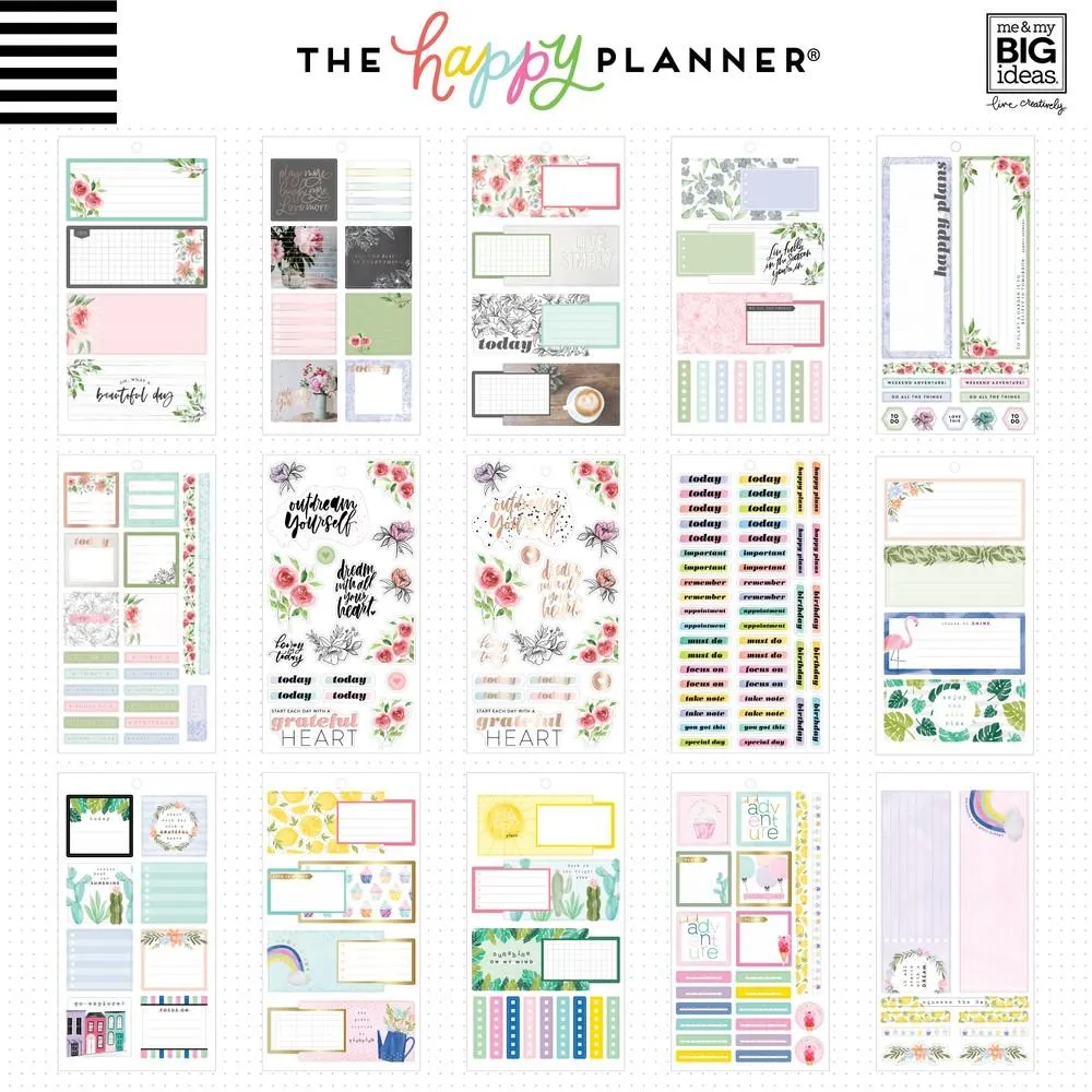 Happy Planner Value Pack stickers horizontal 464 pièces