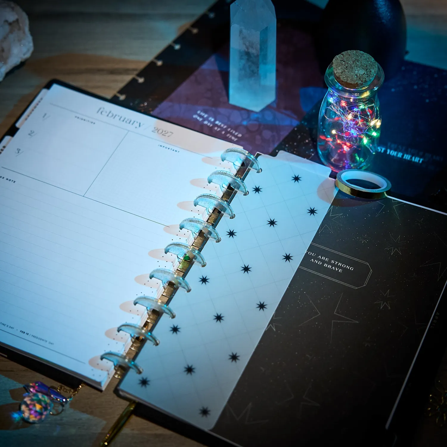 Happy Planner Eternal Stars marque-pages classic lot 3 doré