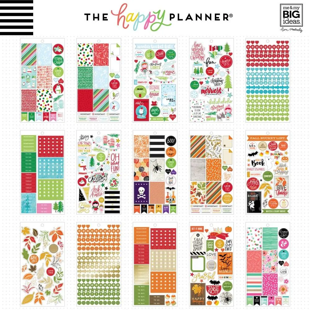 Happy Planner Seasonal value pack stickers 1557 autocollants