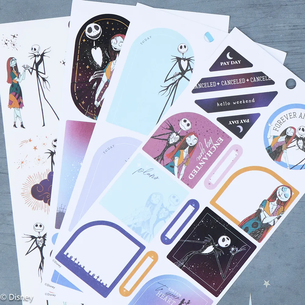 Happy Planner Disney Nightmare Christmas stickers Big 30 feuilles