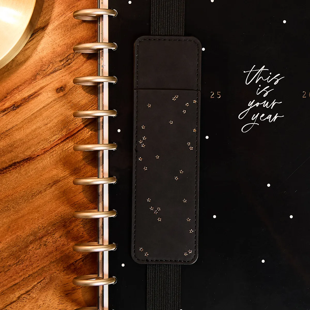 Happy Planner Dainty Neutrals porte-stylo noir élastique