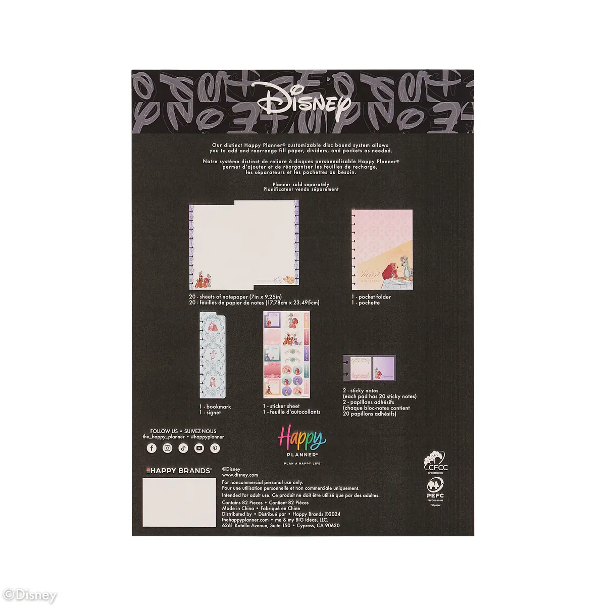 Happy Planner La Belle et Clochard pack accessoires Classic