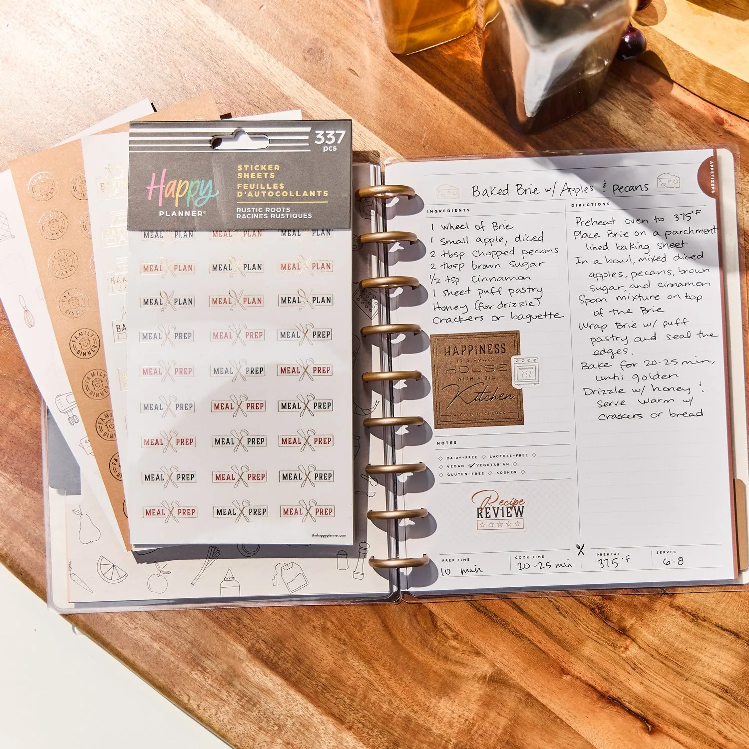 Me & my big ideas Rustic Roots Meal Planning stickers 10 feuilles