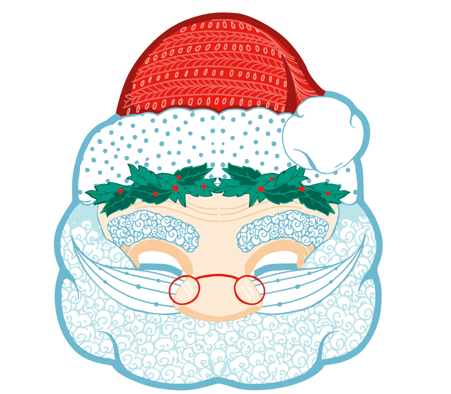 Masques à gratter Noël kit créatif 5 masques brillants enfant