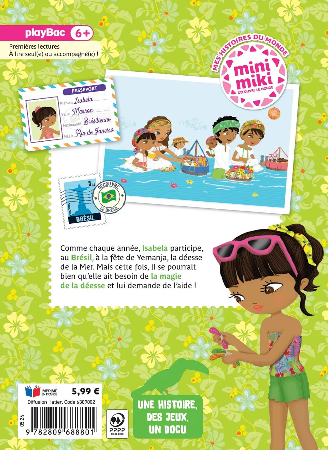 Minimiki Isabela et la déesse de la mer livre 6 ans Brésil