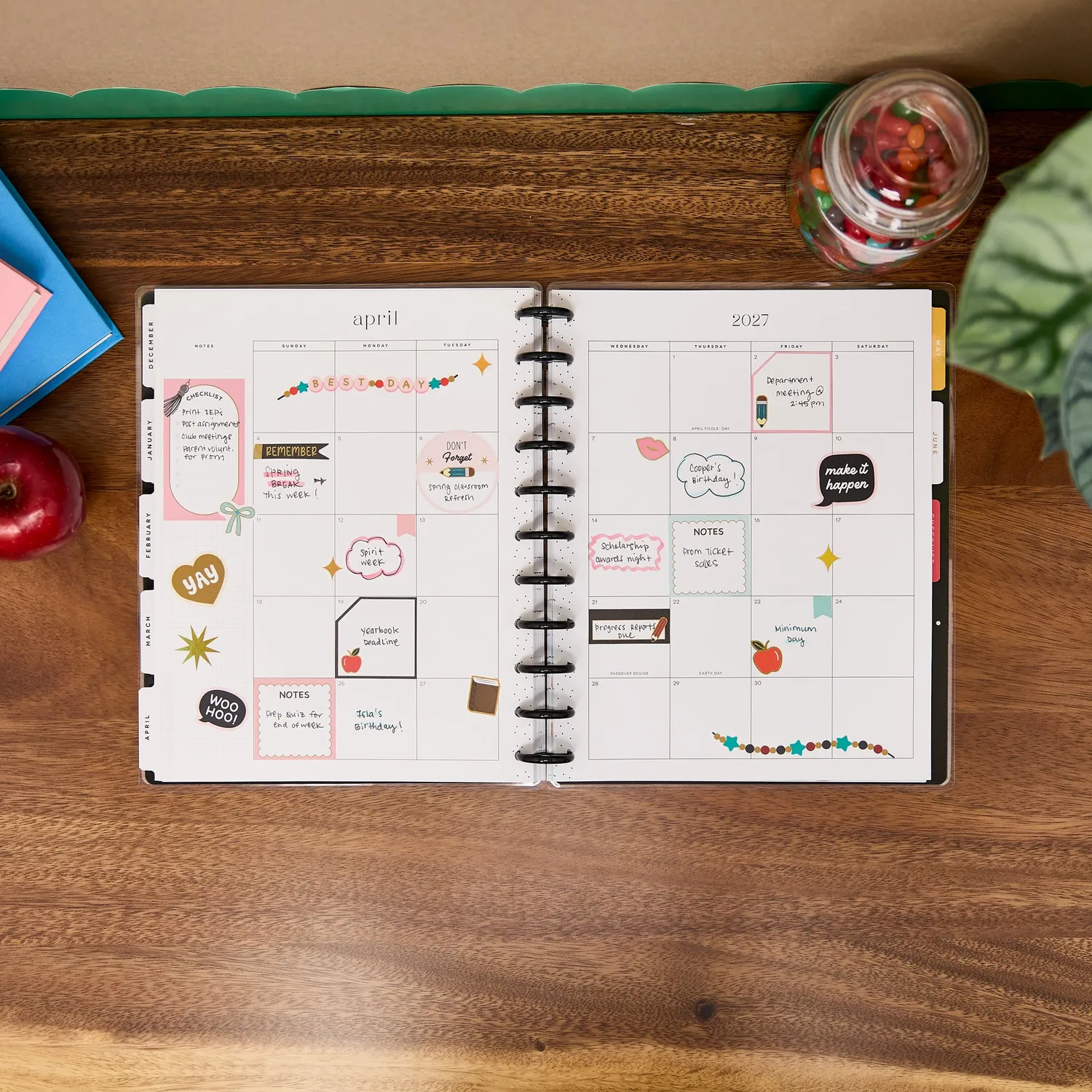 Happy Planner Bright Lessons agenda enseignant big 2026-2027