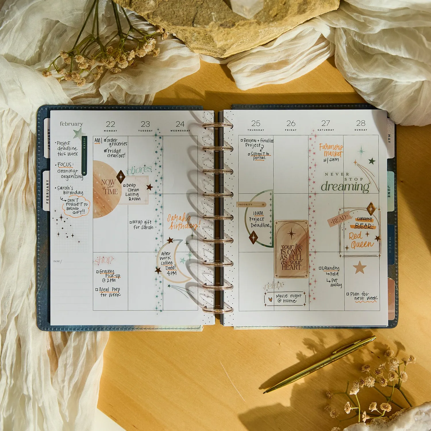 Happy Planner Starlit Glow 2027 agenda Classic vertical