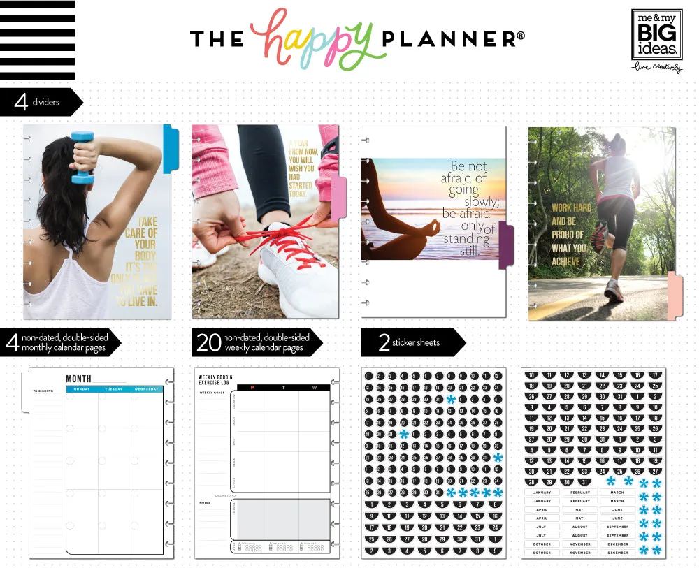 Happy Planner Fitness extension Classic 24 pages suivi sport