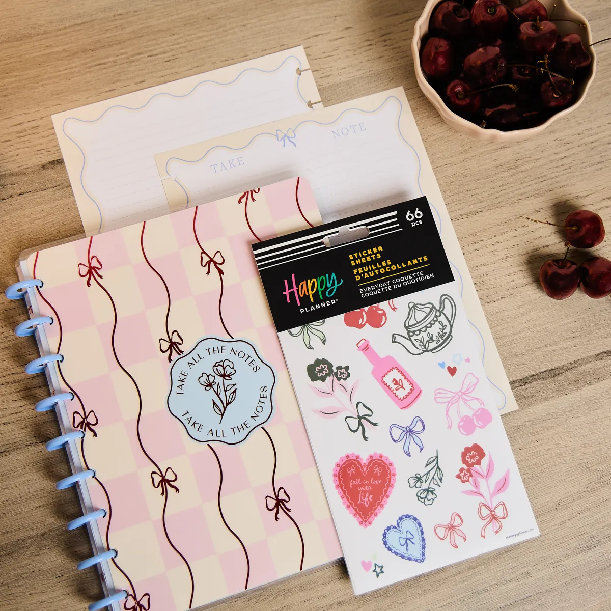 Happy Planner Everyday Coquette Classic carnet bundle stickers rose
