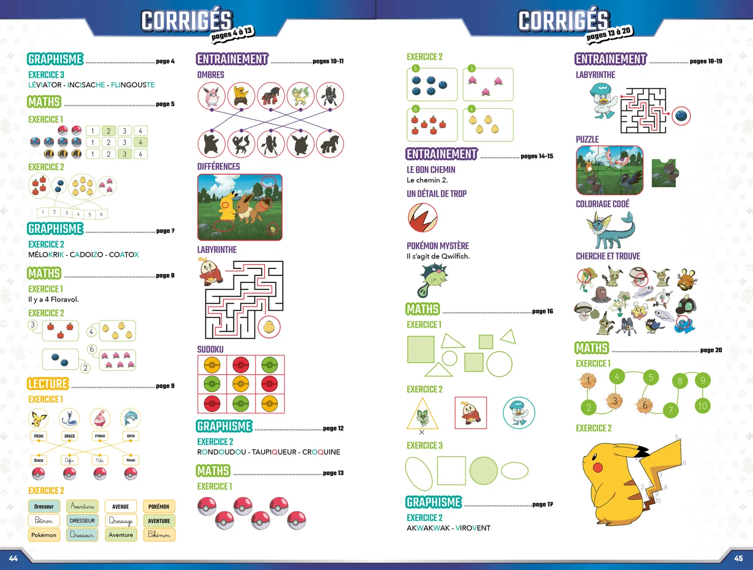 Frigobloc Pokémon MS à GS cahier de vacances 2026 révisions
