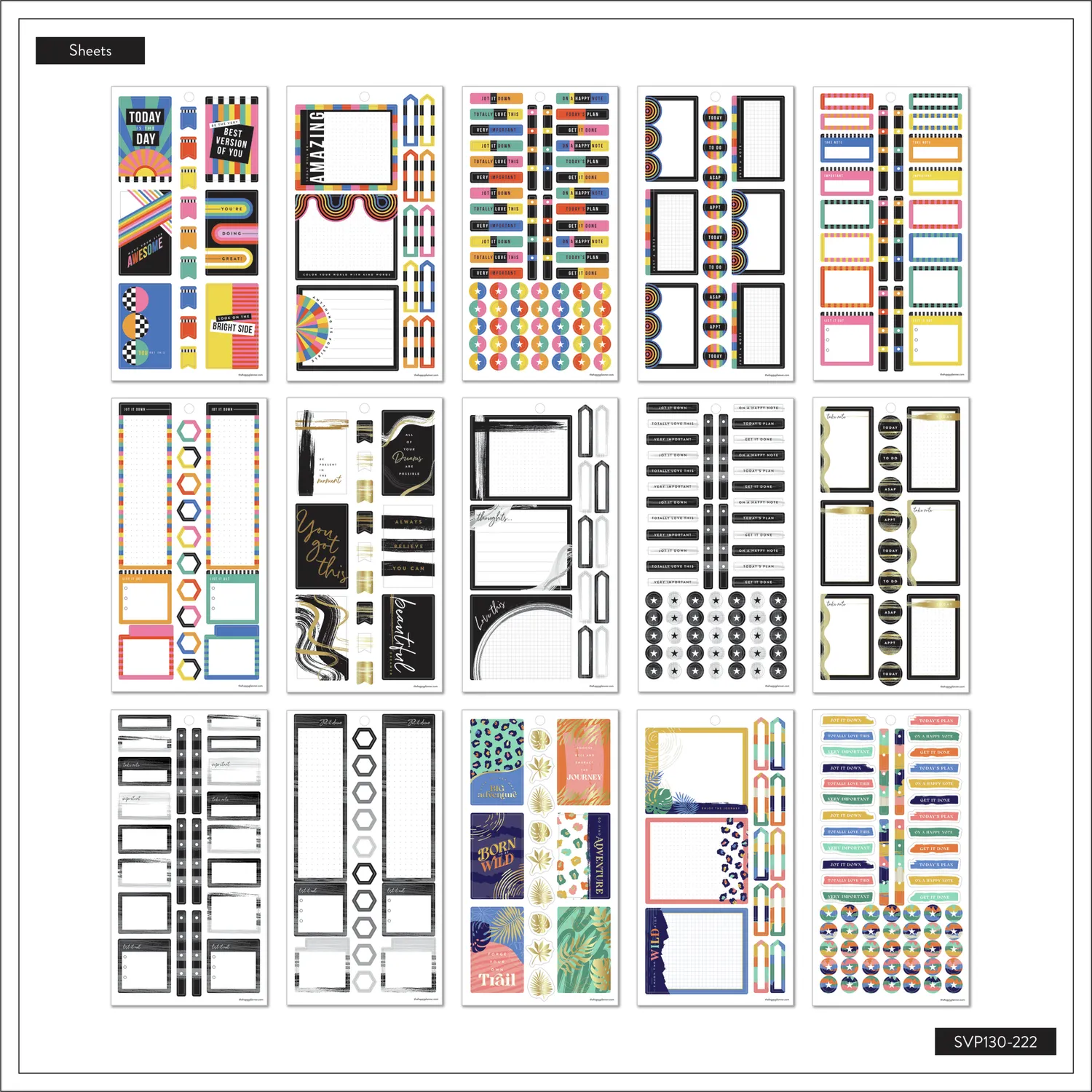 Happy Planner Boldly You stickers Classic 720 motivation