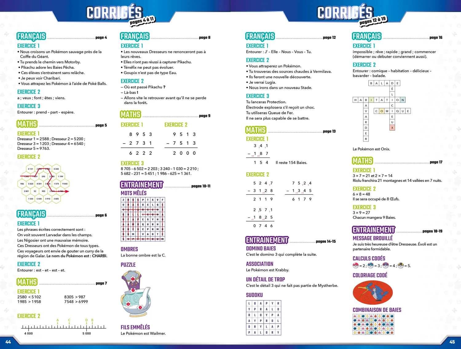 Les Incollables Pokémon cahier de vacances 2026 CE2-CM1 8-9 ans