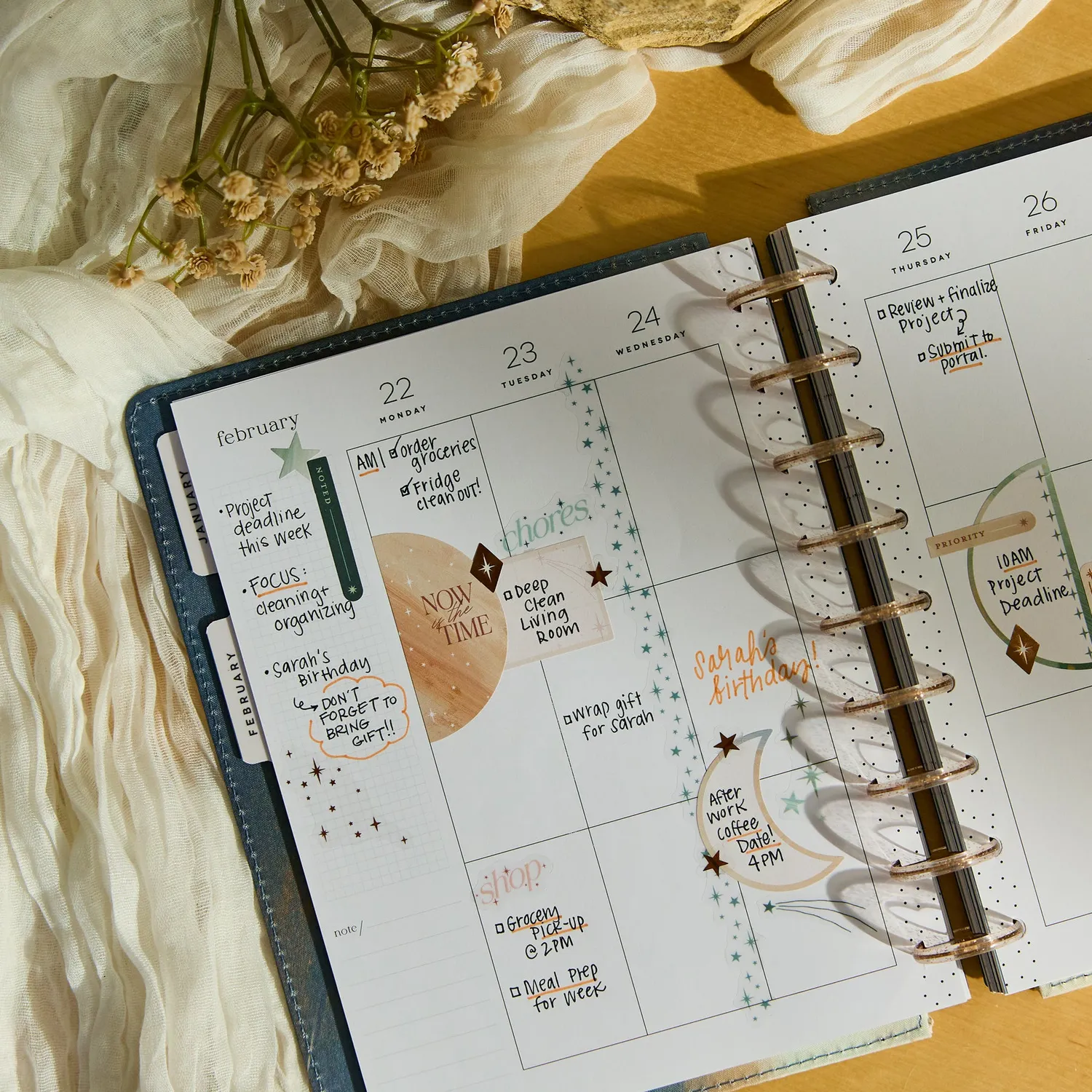 Happy Planner Starlit Glow 2027 agenda Classic vertical