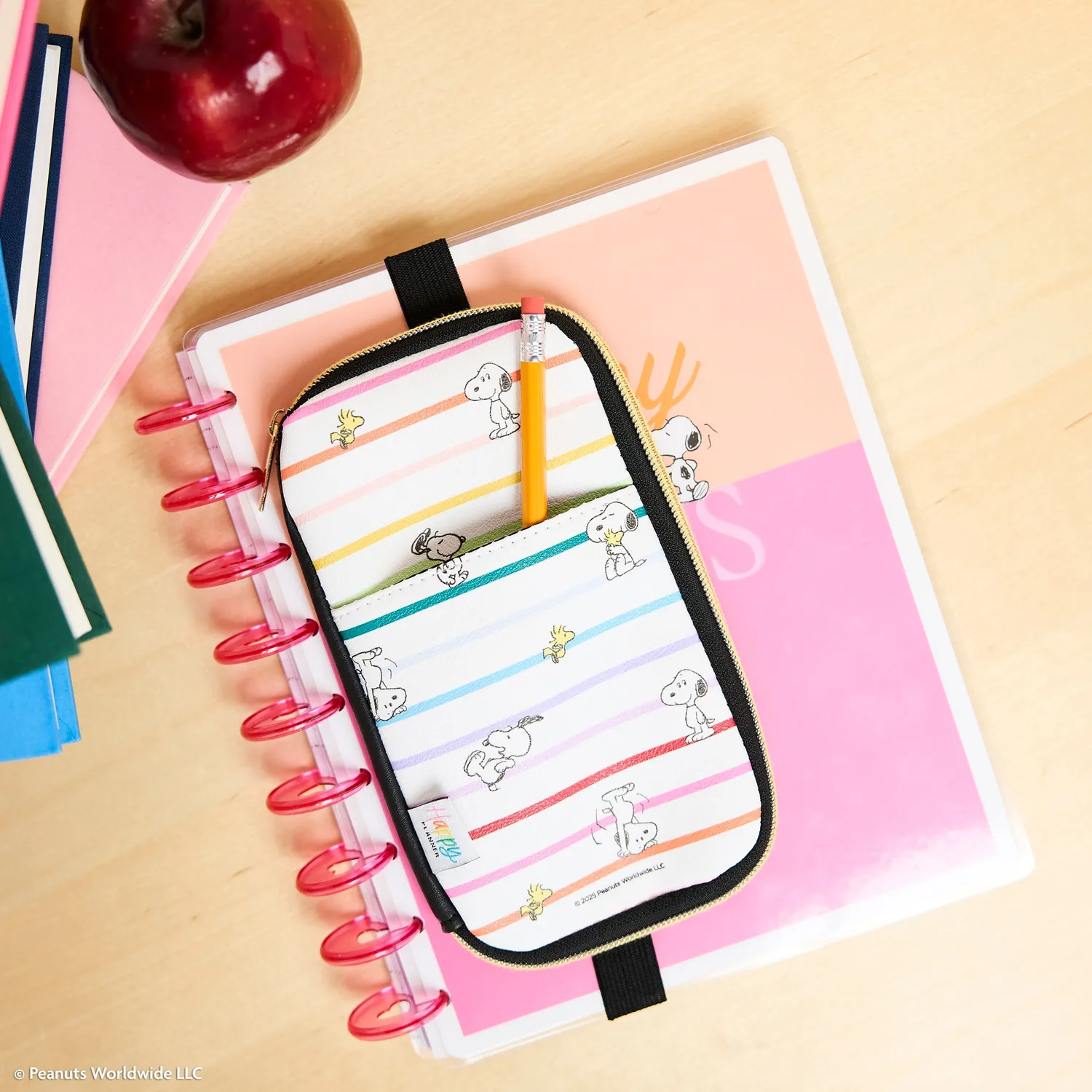 Happy Planner Peanuts Banded trousse à fermeture Snoopy