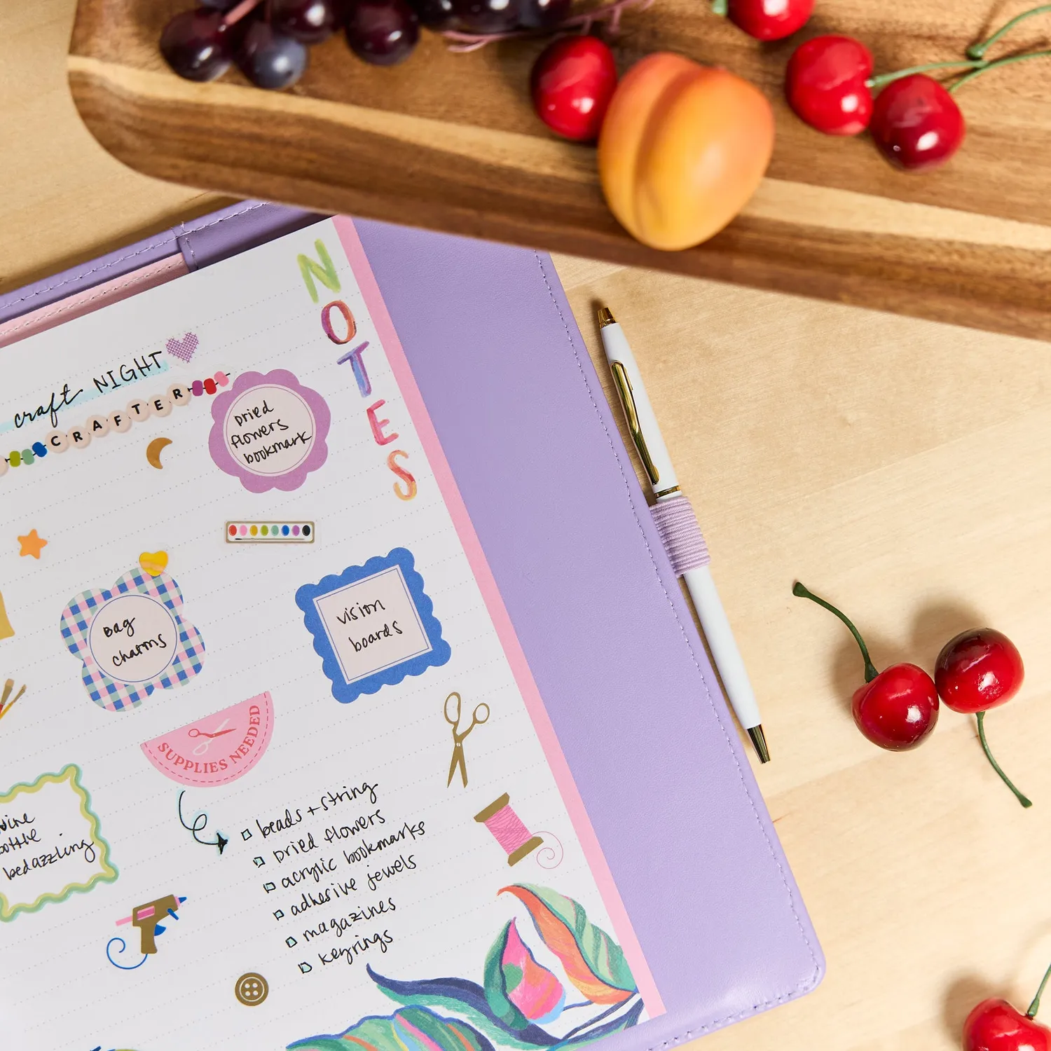 Happy Planner Tiny Florals folio deluxe agenda Classic brodé