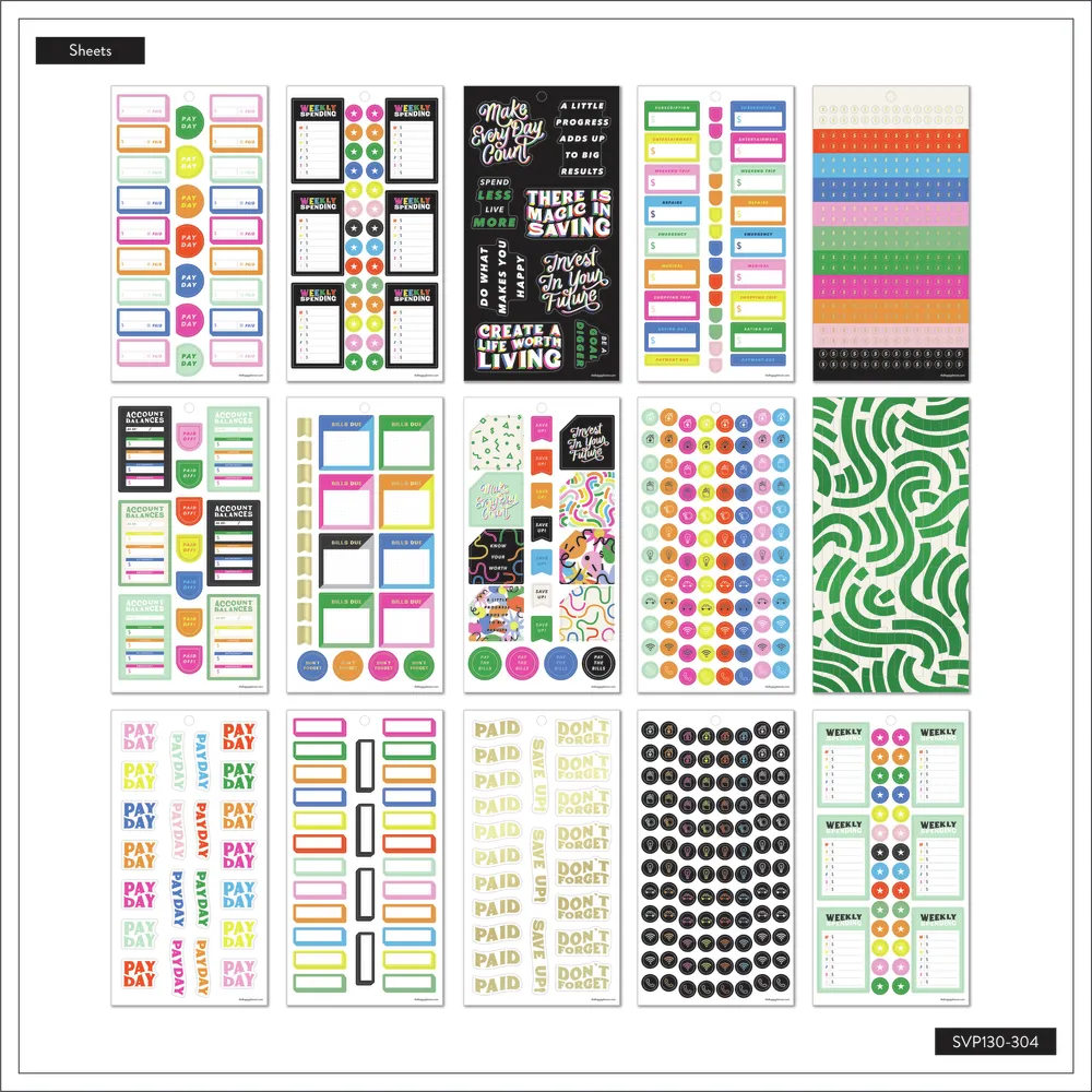 Me & my big ideas Happy Planner Big Dollar Energy stickers 1444