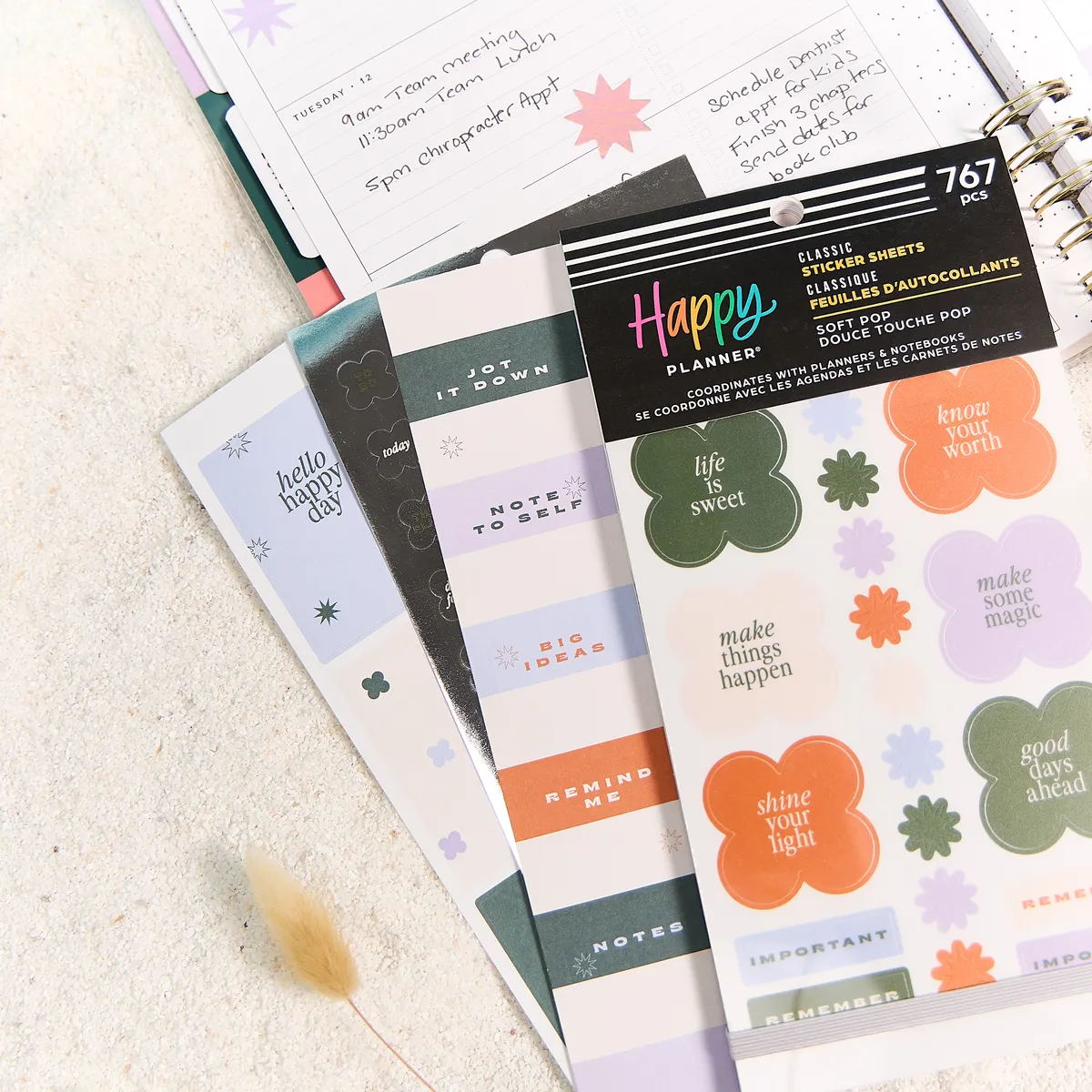 Happy Planner Soft Pop stickers Classic 30 planches 767