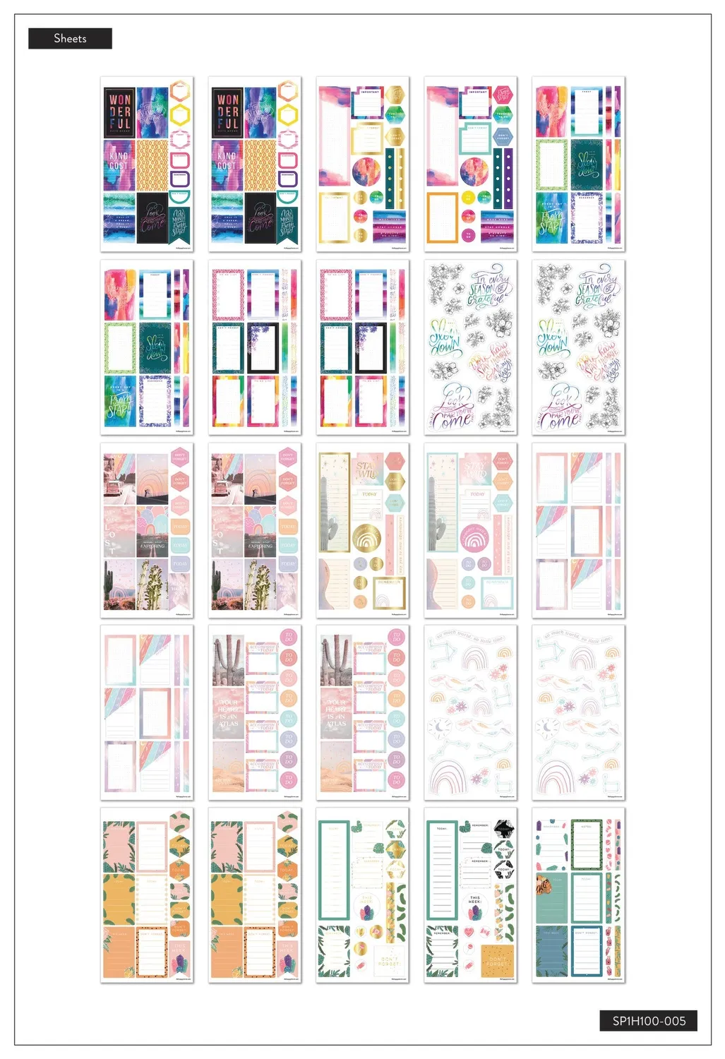 Happy Planner Mega Value Pack stickers 100 feuilles 2172 pièces