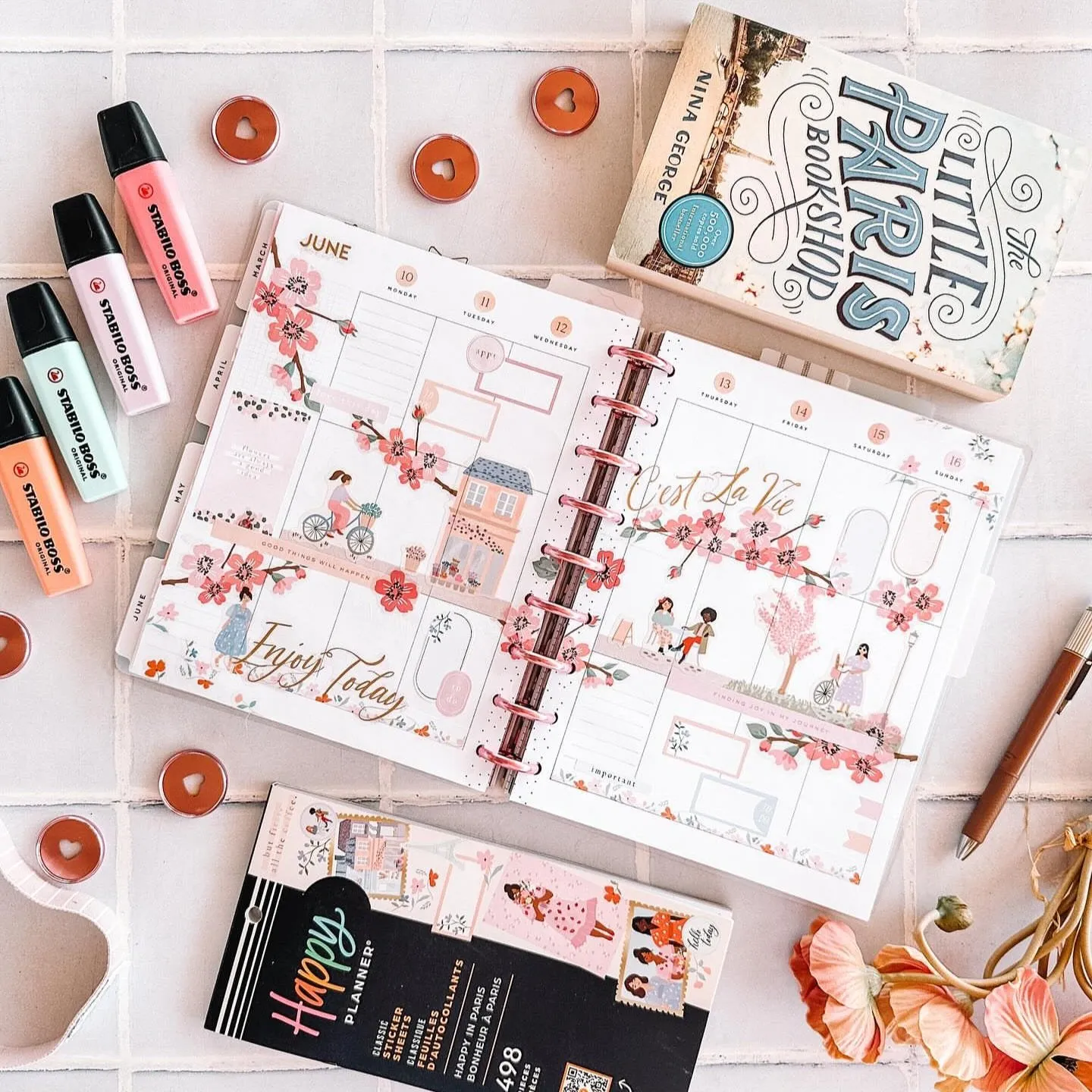 Happy Planner Happy in Paris stickers value pack 498 pièces
