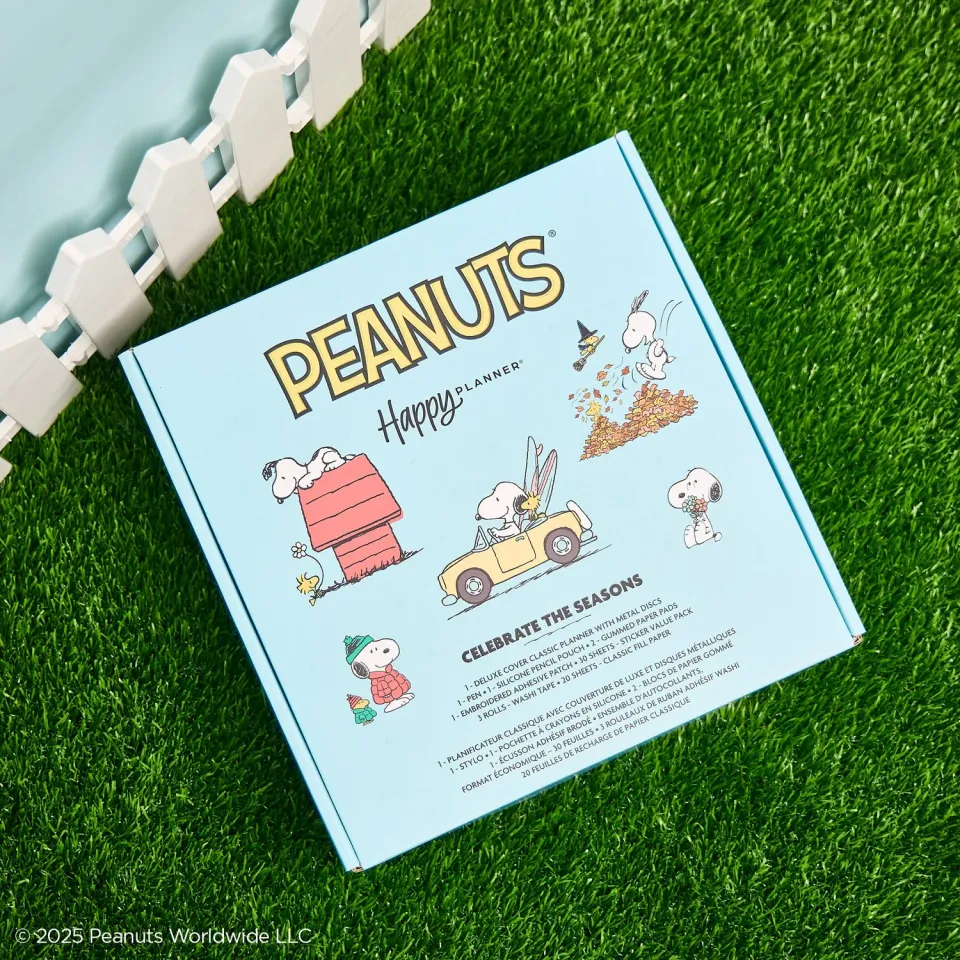 Happy Planner Celebrate Seasons Be Happy Box coffret agenda Snoopy non daté