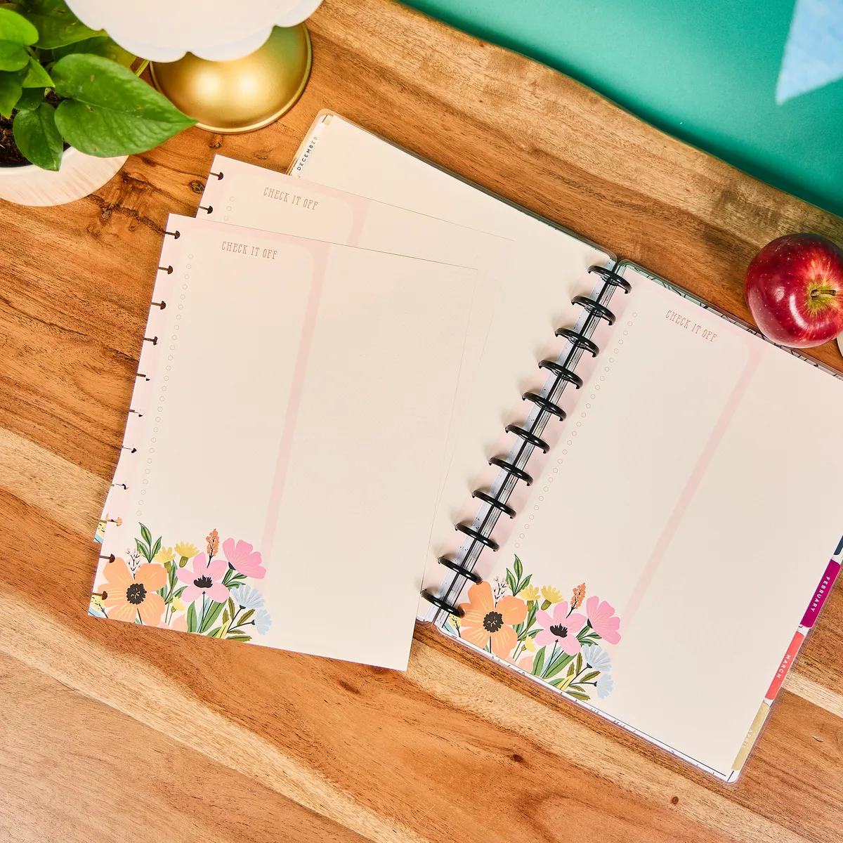 Happy Planner Teaching Seasons recharge Big 40 feuilles dashboard ligné