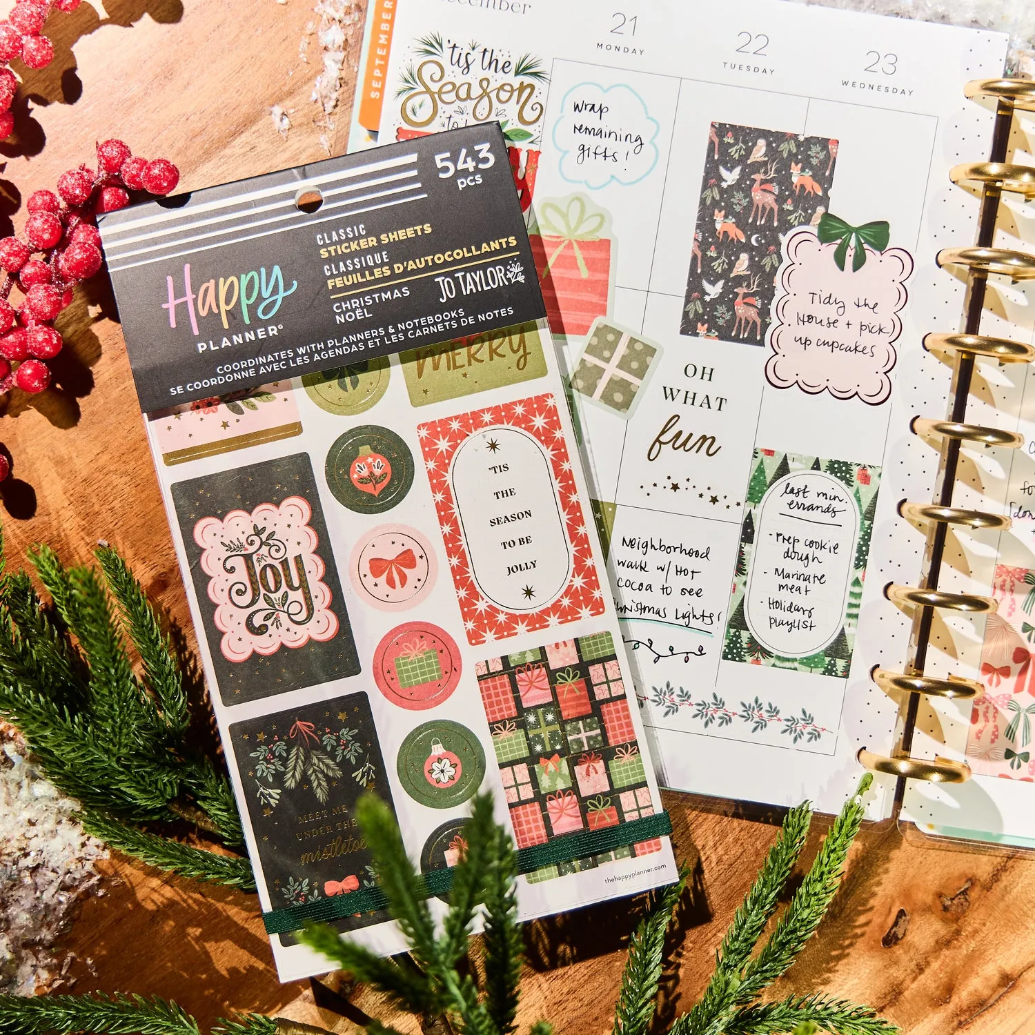 Happy Planner Christmas stickers value pack 543 pièces
