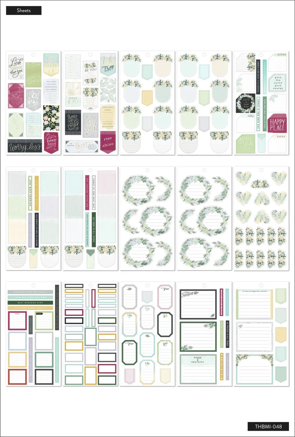Happy Planner Homebody housse agenda zippée noire + stickers
