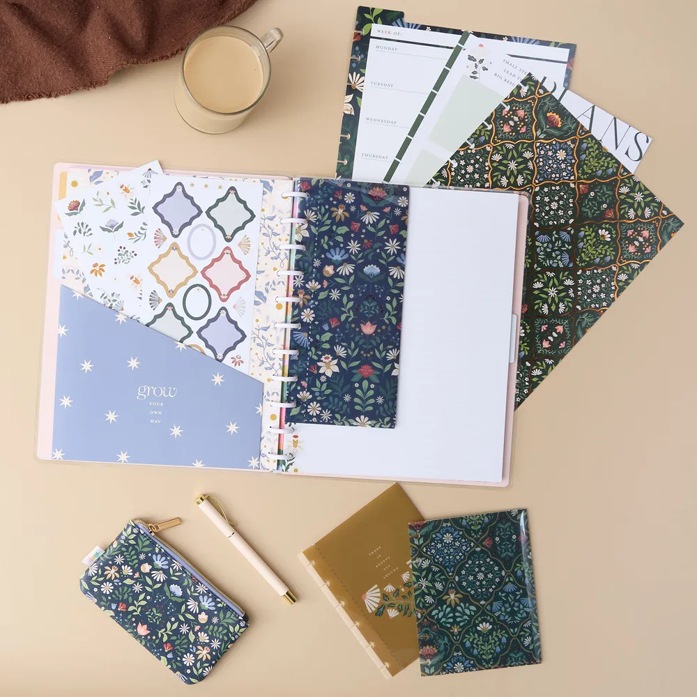 Happy Planner Forest Flowers Companion Big accessoires pochette florale