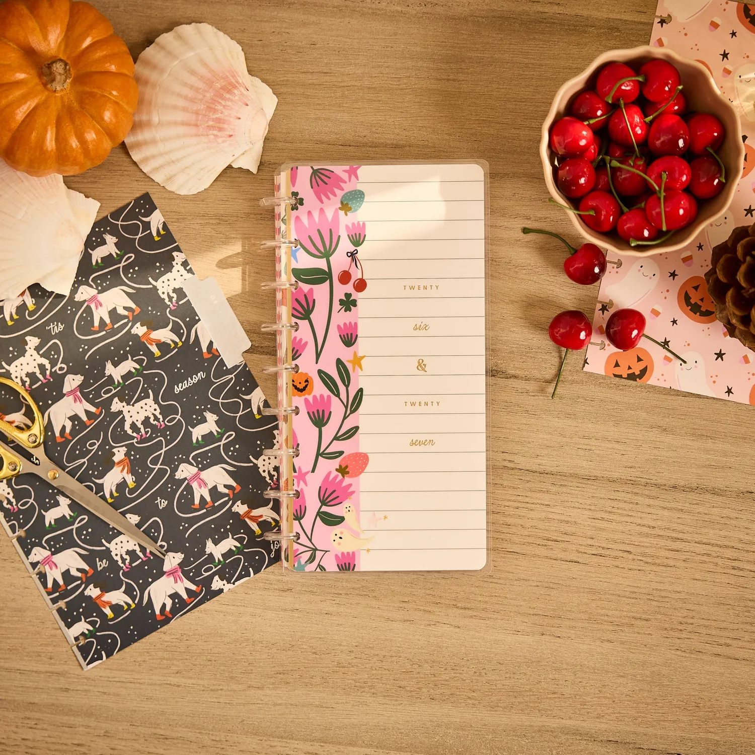 Happy Planner Festive Year agenda skinny horizontal 12 mois