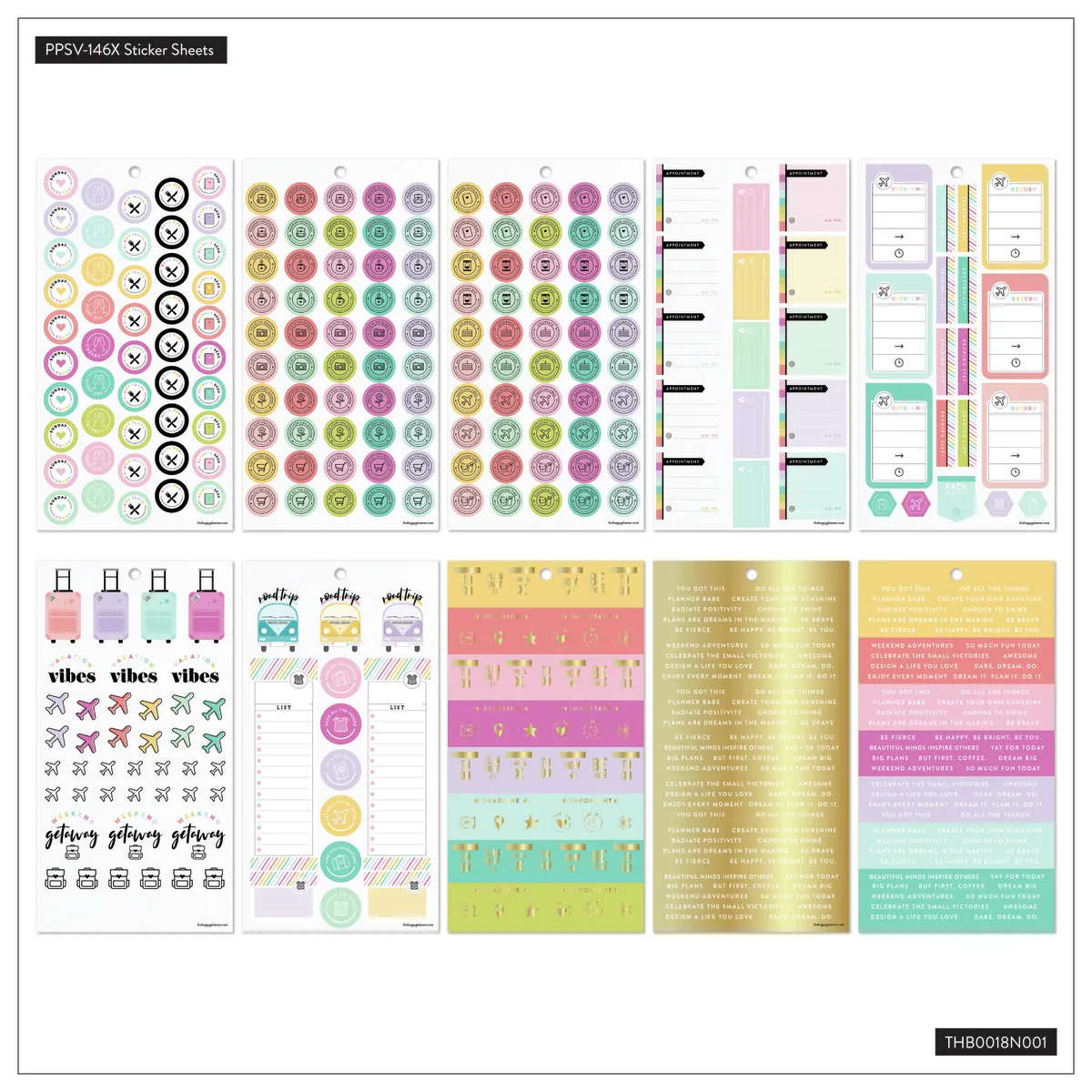 Happy Planner Planner Babe stickers Value Pack 1164