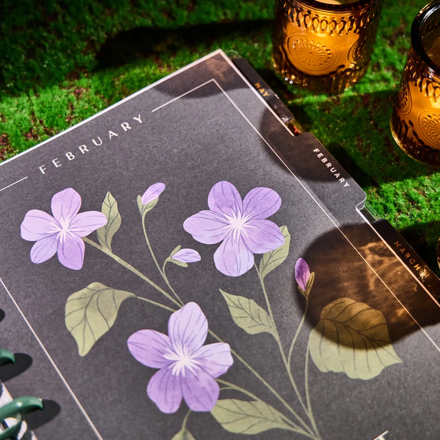Happy Planner Noir Garden 2026 agenda classic horizontal noir