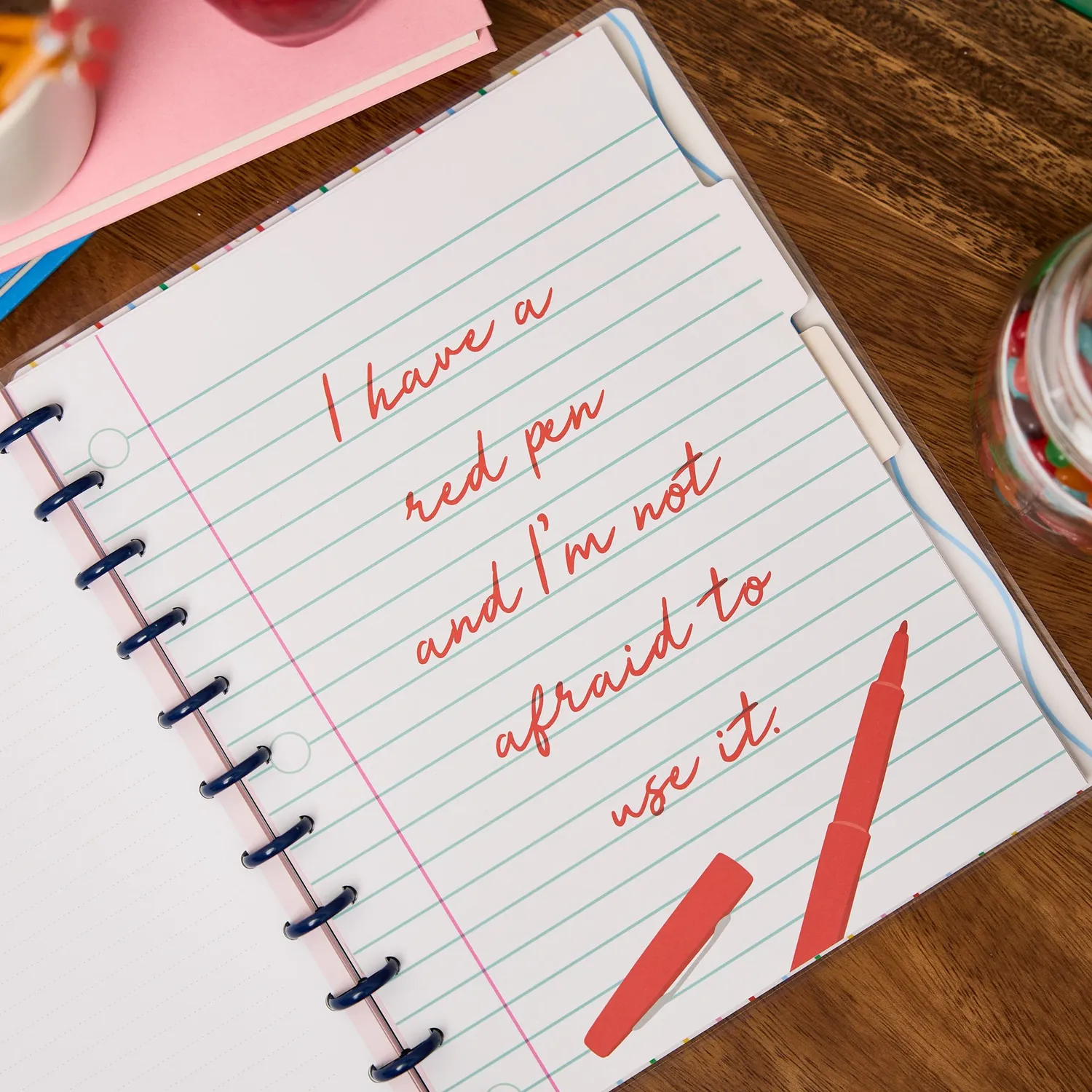 Happy Planner Live Love Teach carnet big pointillé ligné 60 feuilles