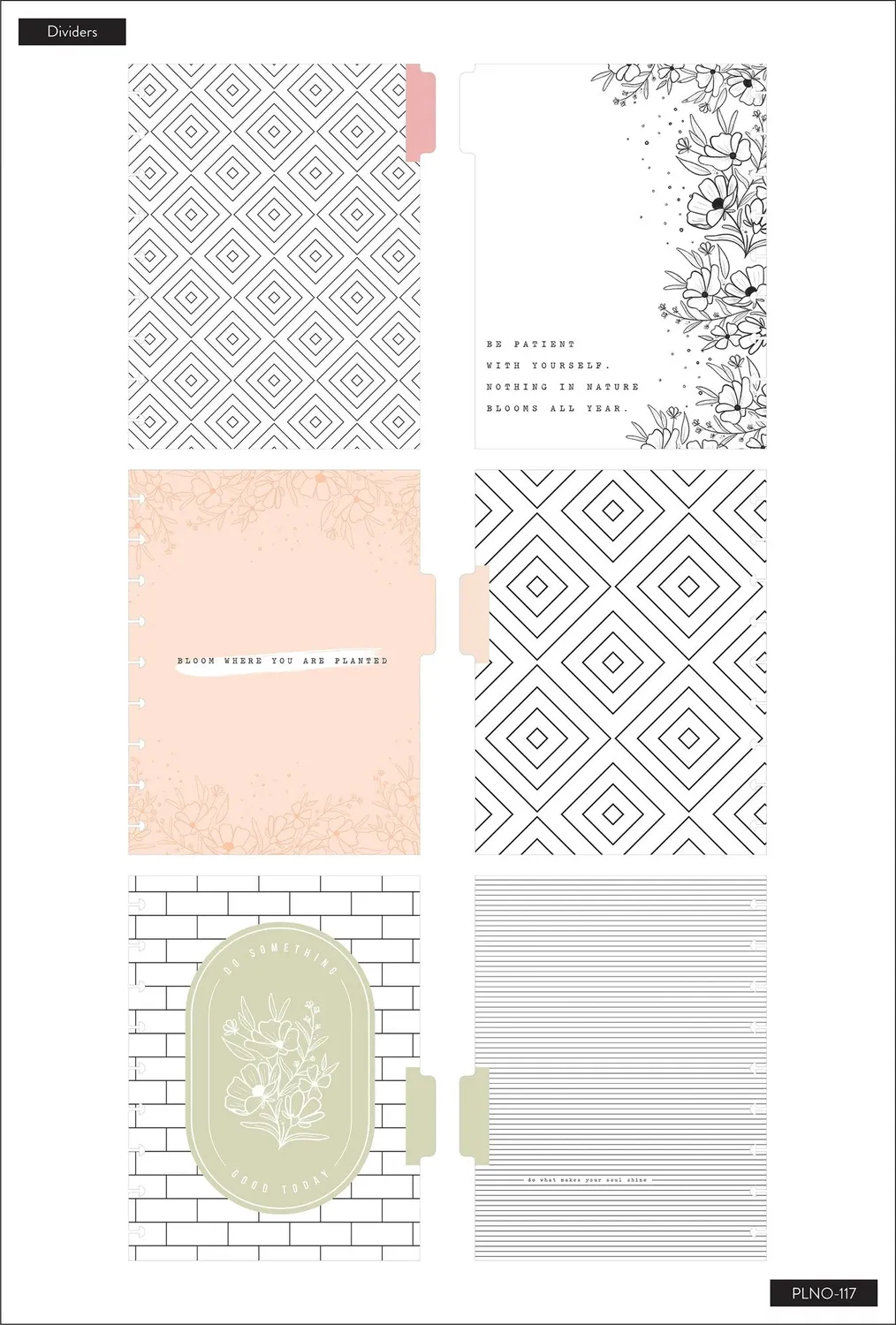 Happy Planner Classic Happy Notes carnet floral 60 feuilles