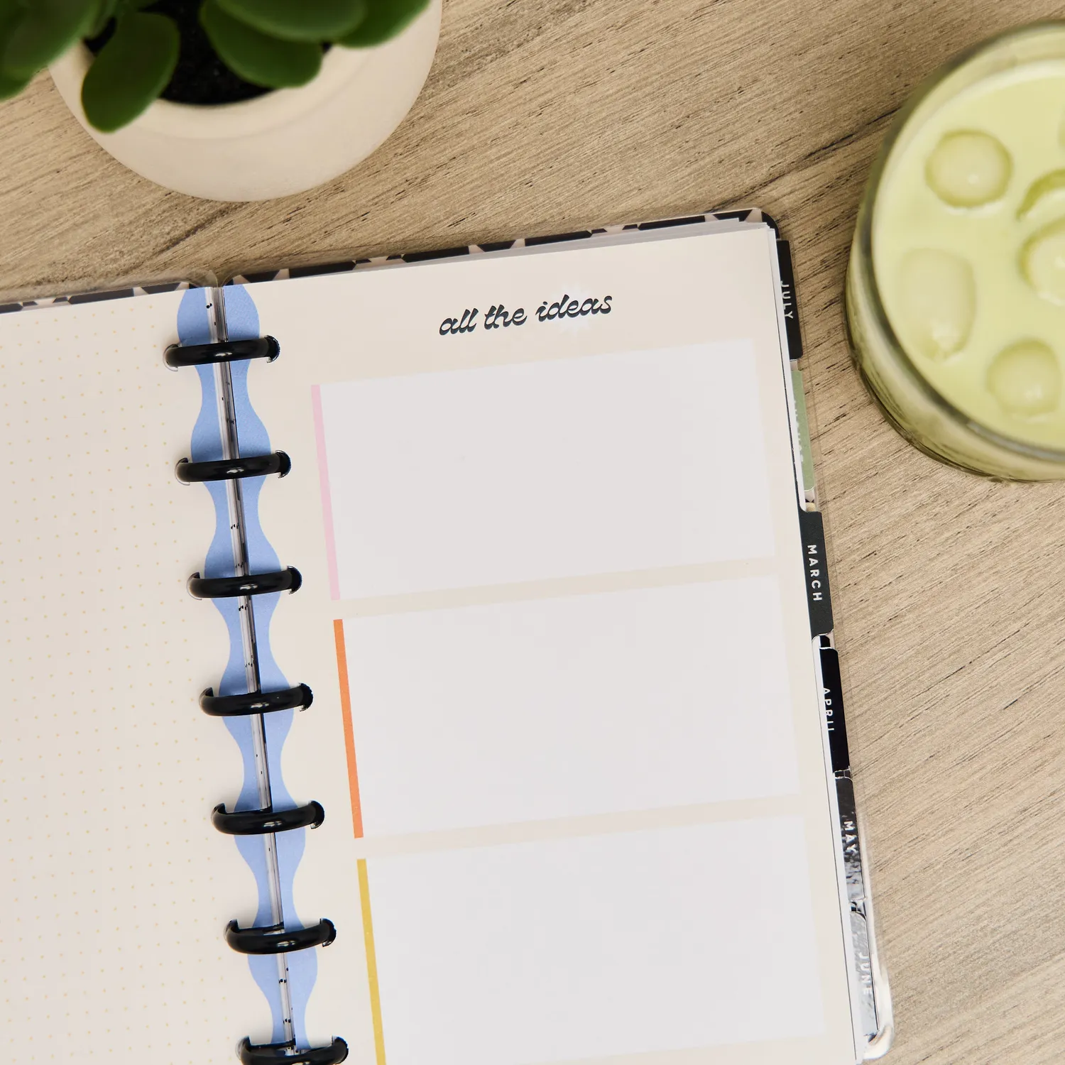 Happy Planner Mini recharge Bright Energy pointillée 40 feuilles