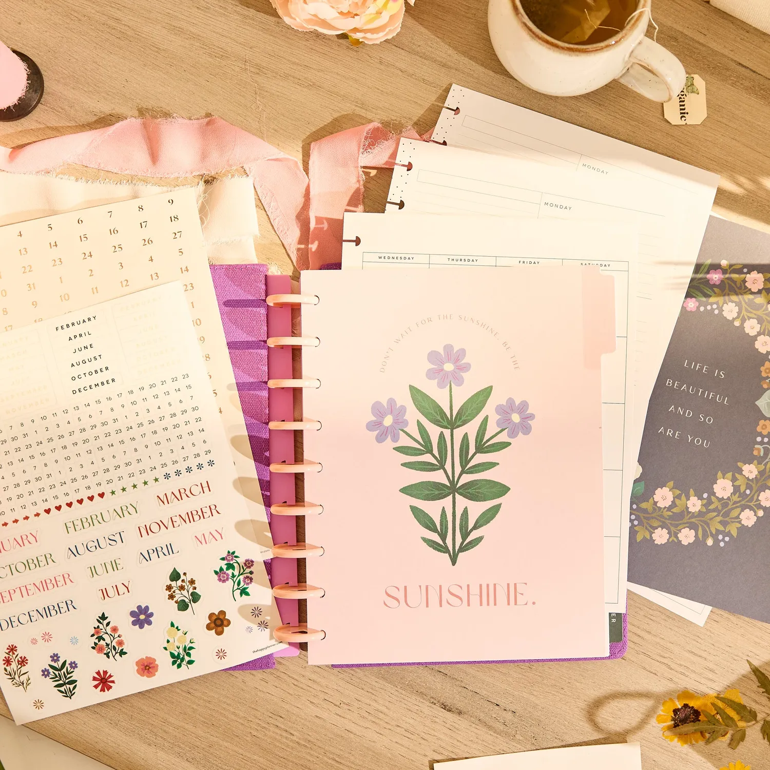 Happy Planner Spring Tapestry extension Classic florale